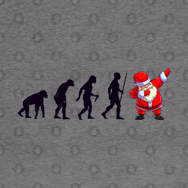 Santa Claus Dabbing Christmas and Evolution Funny by Just Me Store